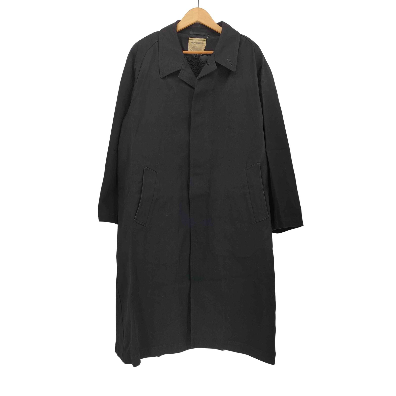 USED古着(ユーズドフルギ) {{BA-TSU}} 80s 日本製 比翼 ボアライナー付 ラグラン コットンツイル ステンカラーコート メンズ 表記無 【中古】【ブランド古着バズストア】 ユーズドフルギ USED古着 {{BA-TSU}} 80s 日本製 比翼 ボアライナー付