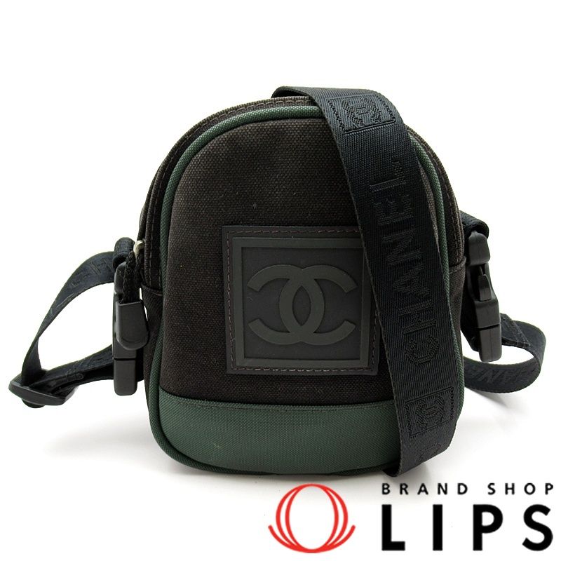 シャネル スポーツライン ショルダーバッグ A23300 ナイロン メンズ ショルダーバッグ ブラック