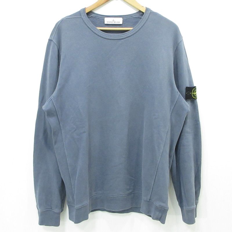三重本店 STONE ISLAND | ストーンアイランド 刺繍ロゴワッペン付き長袖スウェットシャツ 811562420 グレー ブルーグレー サイズ XL 108