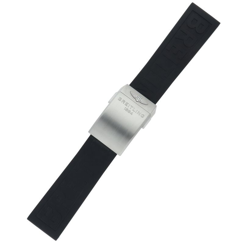 ブライトリング 純正22mm ラバーベルト Dバックル ウイングロゴ 廃盤稀少品 ブライトリング ブライトリング Dバックル ラバーベルト 22mm-20mm SS