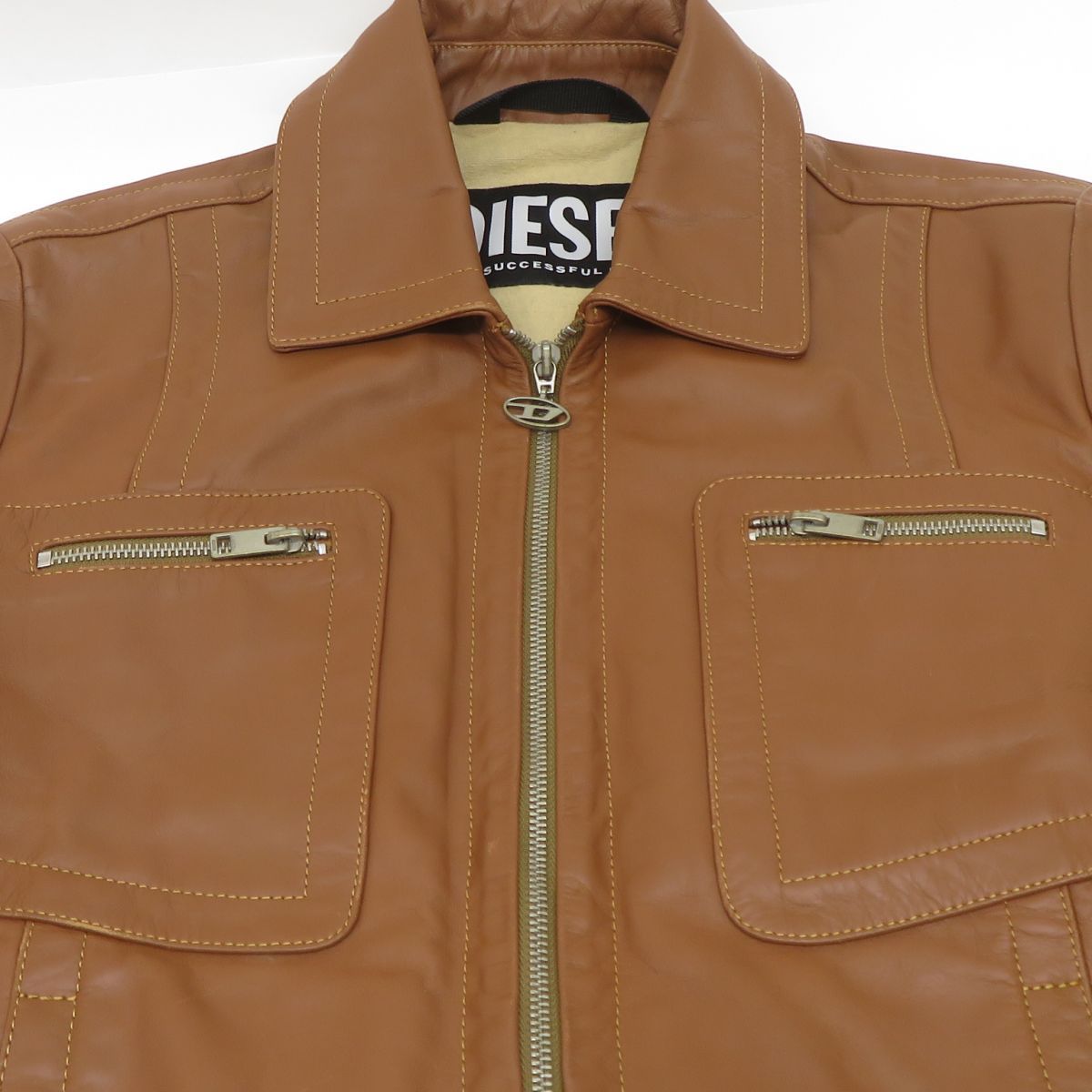 DIESEL ディーゼル レザージャケット ブルゾン A03560 Sサイズ 
