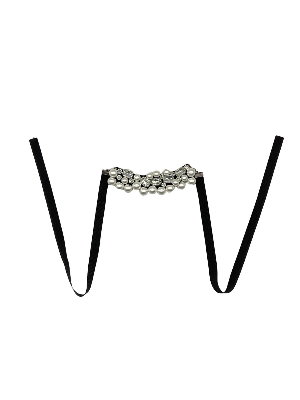 【美品】YOKO CHAN ビジューネックレス クリアホワイト 美品 - YOKO CHAN ヨーコチャン ビジューネックレス - クリアホワイト