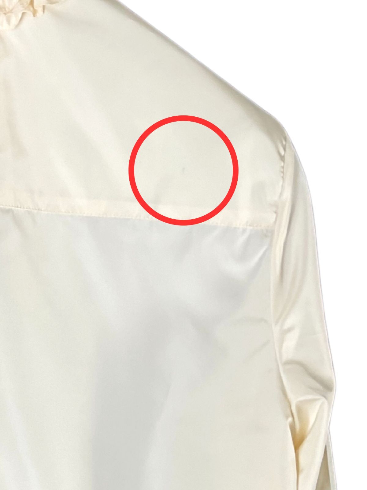 32 Jil Sanderジルサンダー フリンジ装飾ブラウス オフホワイト げ交渉