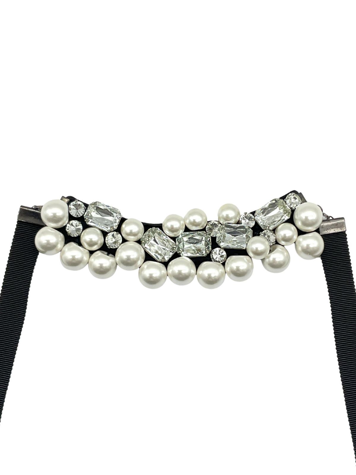 【美品】YOKO CHAN ビジューネックレス クリアホワイト 美品 - YOKO CHAN ヨーコチャン ビジューネックレス - クリアホワイト