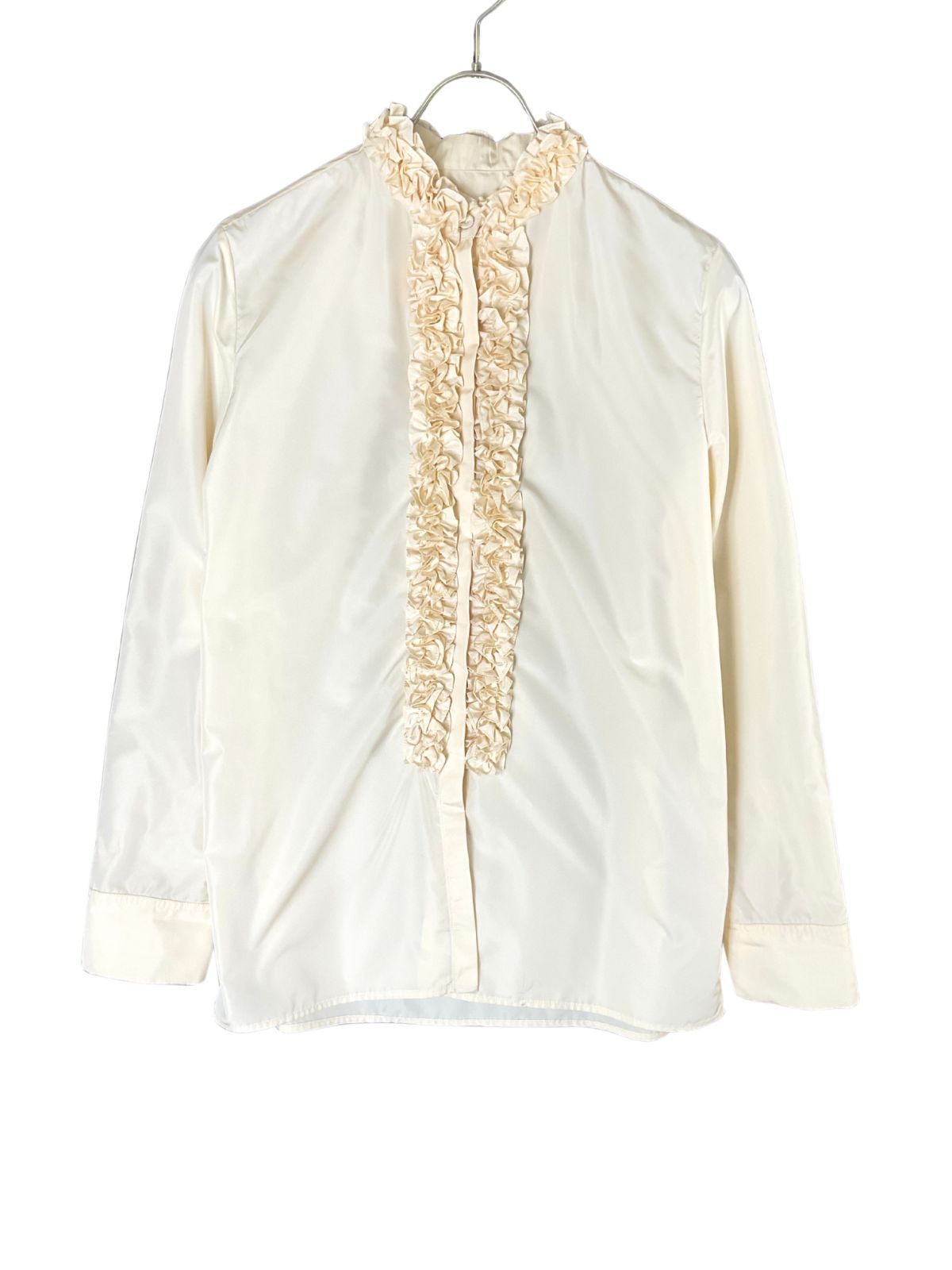 32 Jil Sanderジルサンダー フリンジ装飾ブラウス 32 オフホワイト げ交渉