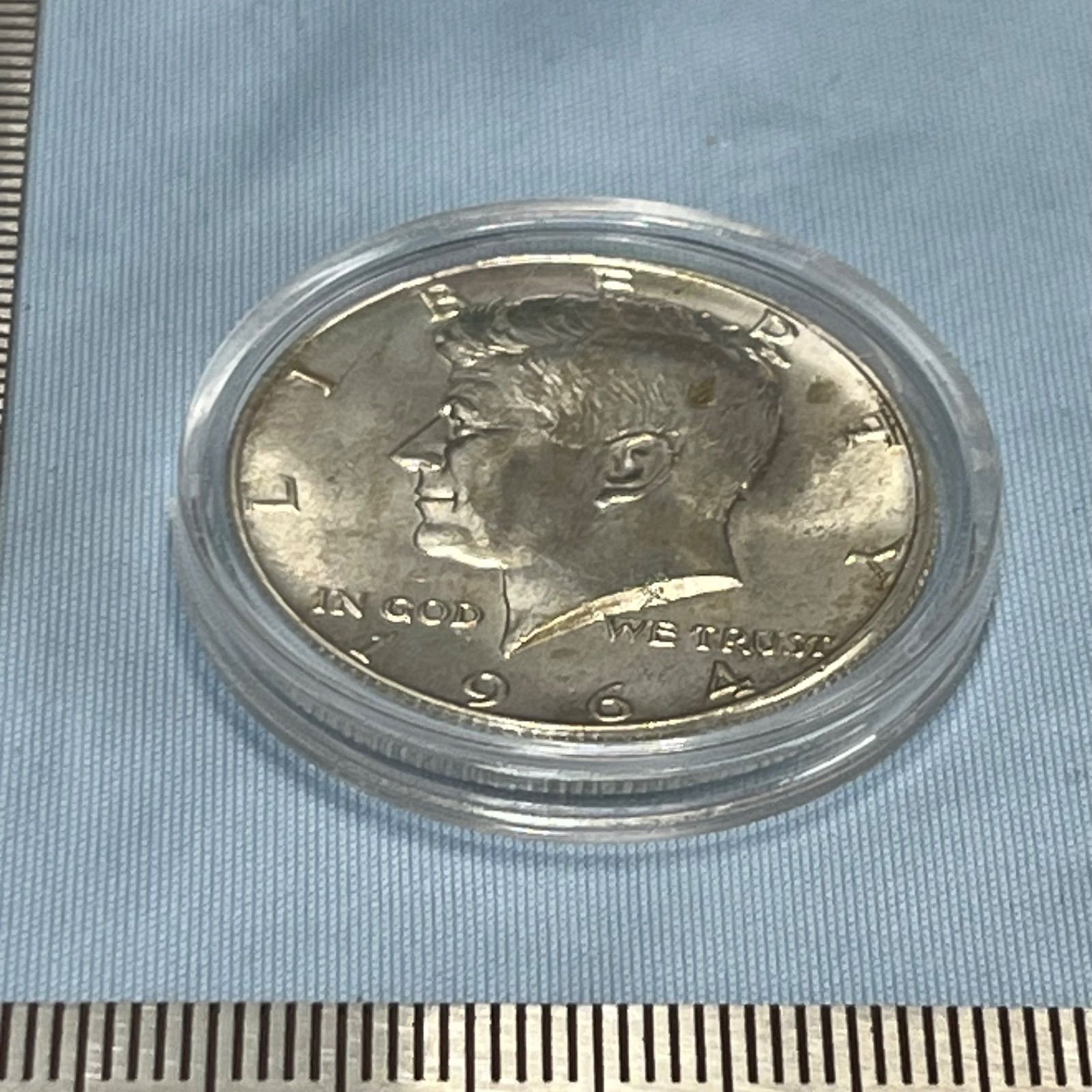 未使用銀貨】1964年 アメリカ ケネディ・ハーフダラー／初年発行