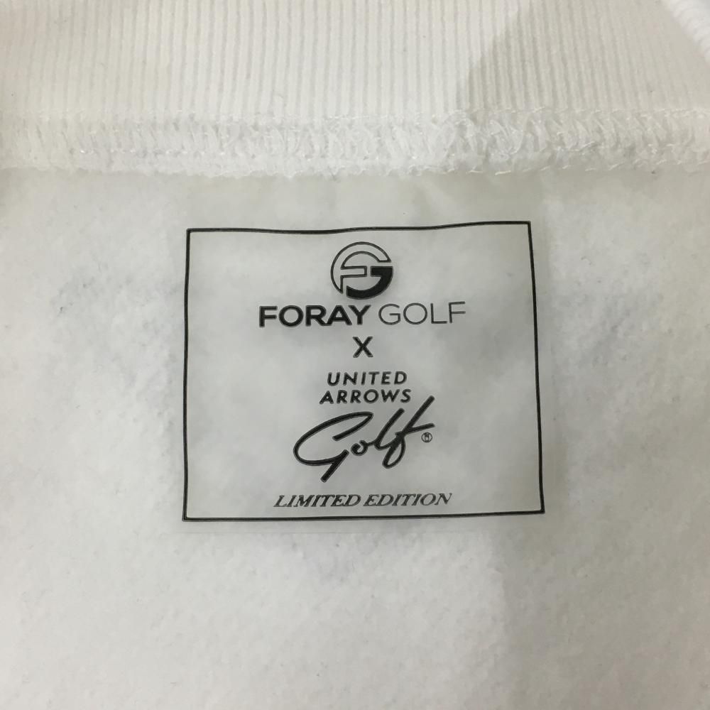 超 フォーレイゴルフ×ユナイテッドアローズゴルフ トレーナー 白 裏起毛 メンズ M ゴルフウェア FORAY GOLF × UNITED ARROWS GO LLC-HASEGAWATOSO_COM