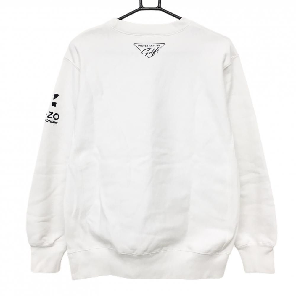 超 フォーレイゴルフ×ユナイテッドアローズゴルフ トレーナー 白 裏起毛 メンズ M ゴルフウェア FORAY GOLF × UNITED ARROWS GO