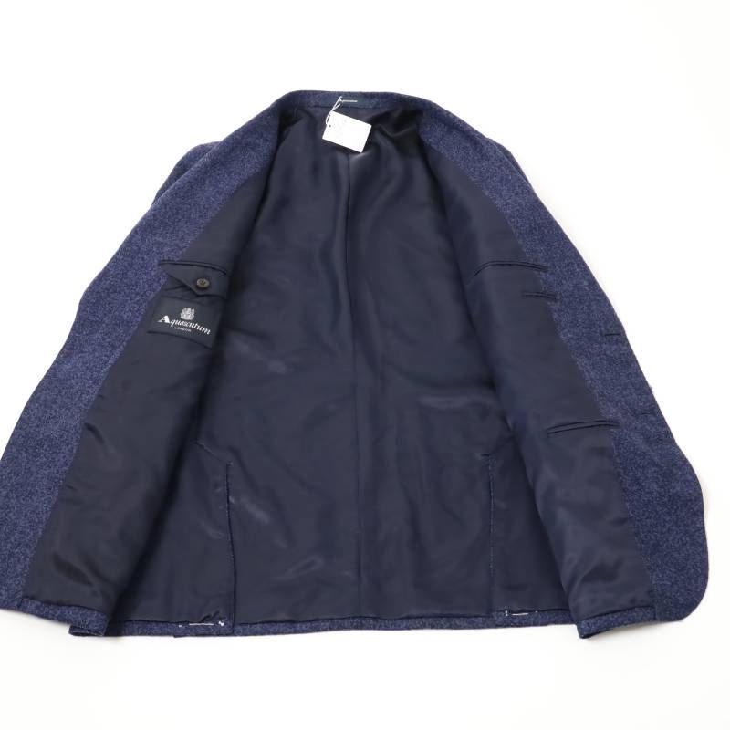 新品 ◇アクアスキュータム Aquascutum メアランジ ツイード ウール