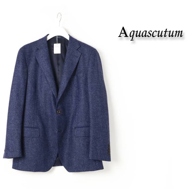 新品 ◇アクアスキュータム Aquascutum メアランジ ツイード ウール