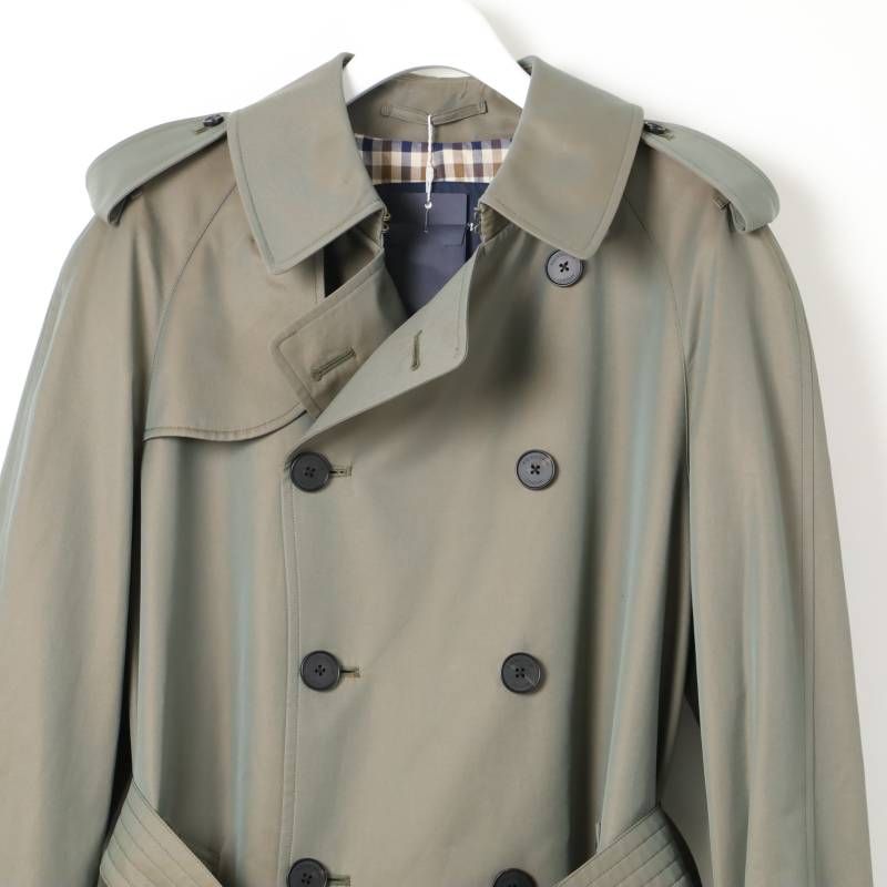 アクアスキュータム Aquascutum 英国製 U.K Kingsway 最 トレンチコート GIZA綿 100％ 高密度 ギャバジン 撥水 ビジネスコート AQUA5 イギリス製 大定番 トレンチ コート42 259