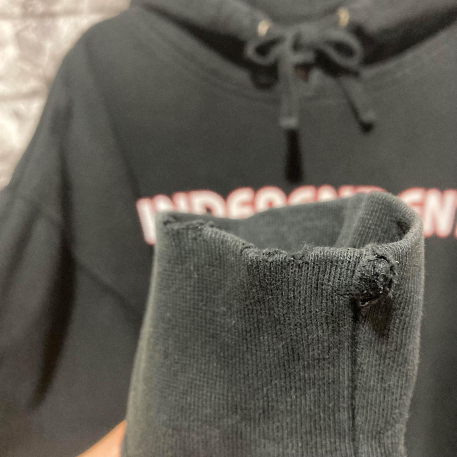 INDEPENDENT パーカー BLACK インディペンデント アイアンクロス