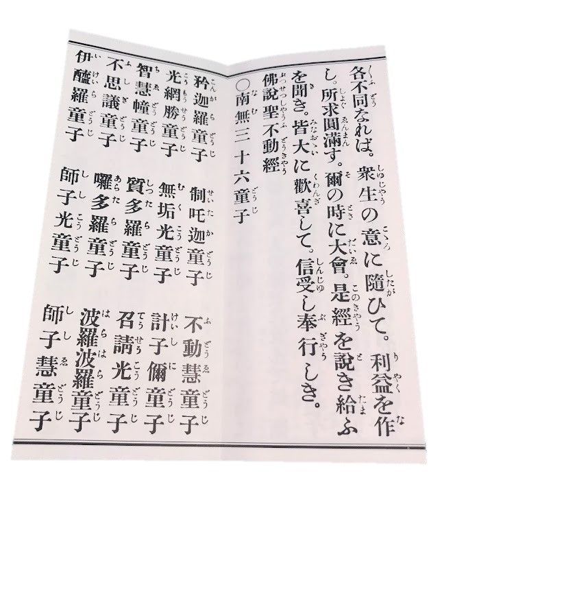 経本 不動尊秘密陀羅尼経 想略頌文 般若心経 不動尊剣功徳の文 不動尊