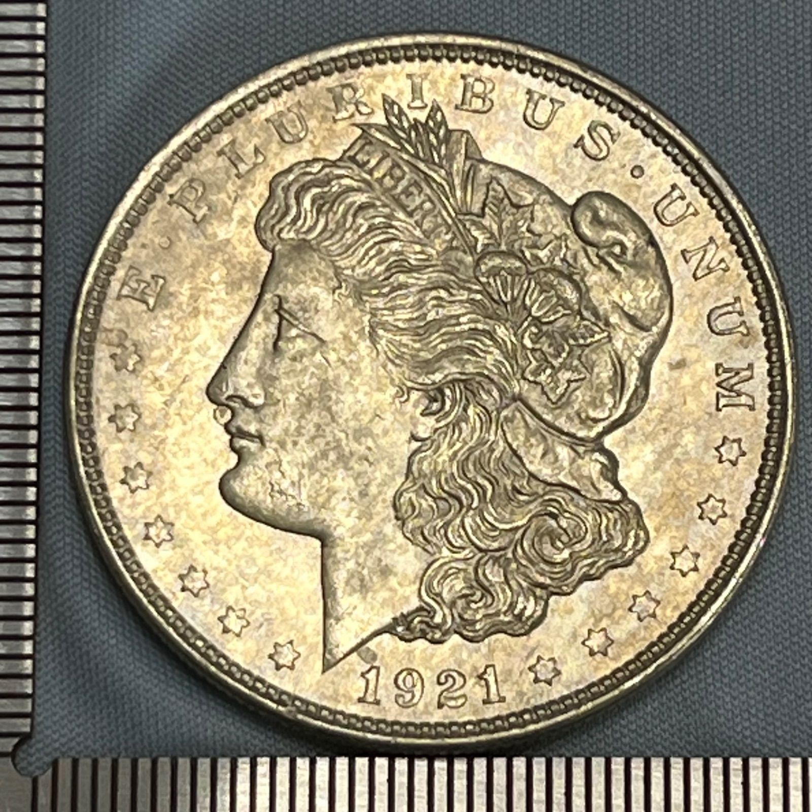 未使用銀貨】1921年 アメリカ モルガンダラー（Morgan Dollar）／自由