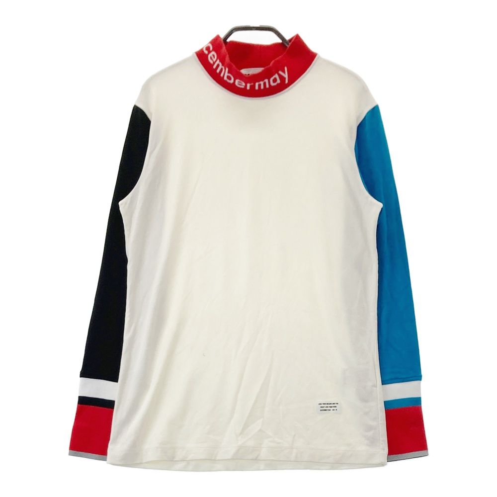 サイズ M DECEMBERMAY ディセンバーメイ ハイネック長袖Tシャツ ホワイト系 240101550952 ゴルフウェア メンズ ストスト