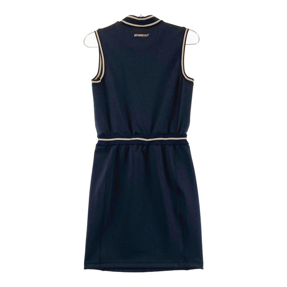 サイズ S BEAMS GOLF ビームスゴルフ モデル ノースリーブ ワンピース ネイビー系 ゴルフウェア レディース ストスト