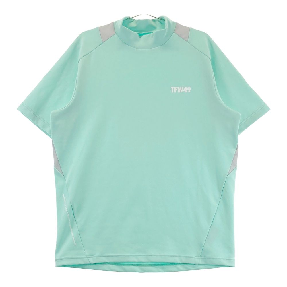サイズ XL TFW 49 ティーエフダブリューフォーティーナイン モデル ハイネック半袖Tシャツ ブルー系 ゴルフウェア メンズ ストスト