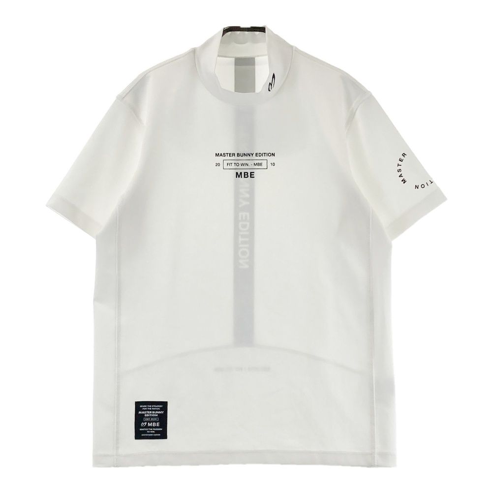 サイズ 4 MASTER BUNNY EDITION マスターバニーエディション 2025年モデル ハイネック 半袖Tシャツ ホワイト系 240101551507 ゴルフウェア メンズ ストスト
