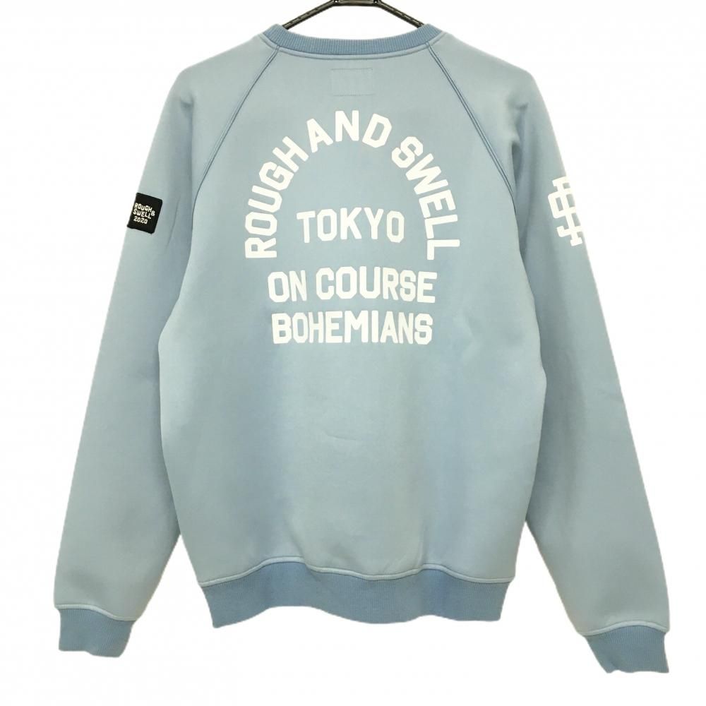 ラフアンドスウェル トレーナー ライトブルー ビッグロゴ サイドジップ