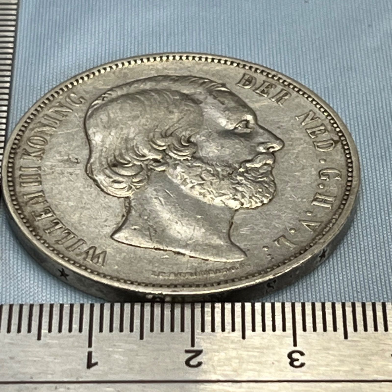 銀貨】1872年 オランダ王国 2½ギルダー銀貨／ウィレム3世／SV945 188