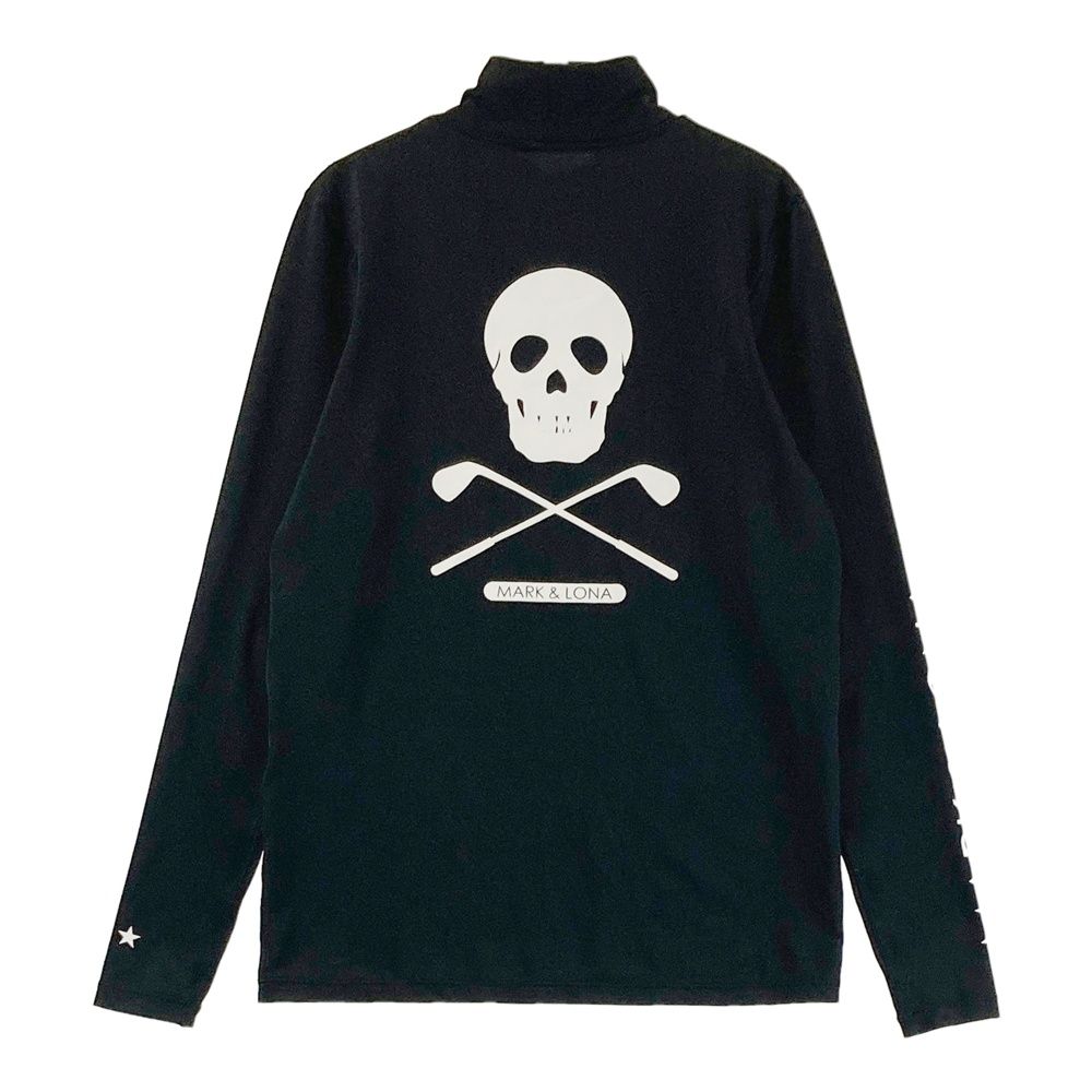 サイズ S MARK-LONA マークアンドロナ ハイネック 長袖 インナーTシャツ ブラック系 ゴルフウェア レディース ストスト