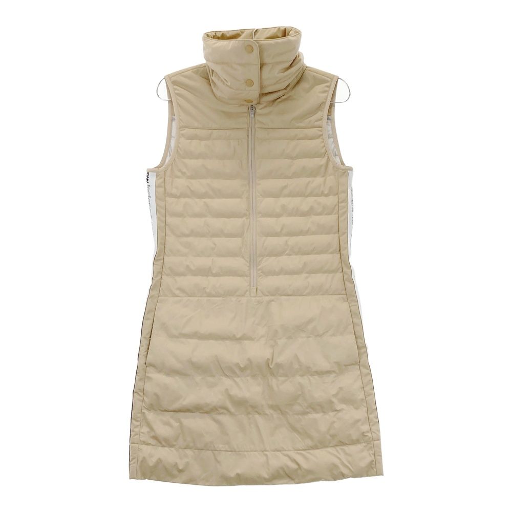 サイズ 0 NEW BALANCE GOLF ニューバランス ハーフジップ ノースリーブ中綿ワンピース ベージュ系 240101420826 ゴルフウェア レディース ストスト