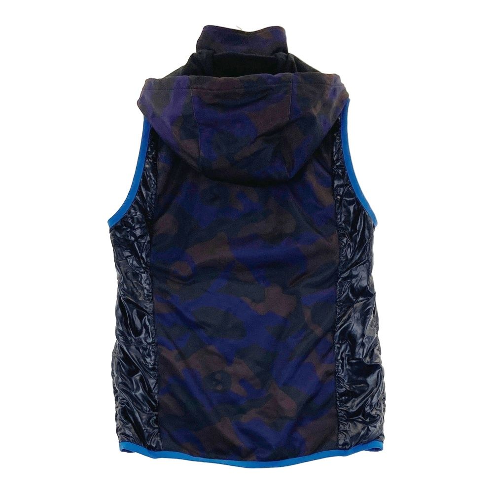 サイズ XL MARK-LONA マークアンドロナ 2WAY 裏起毛 中綿切替 ジップベスト スカル 迷彩 カモフラ柄 パープル系 240101443049 ゴルフウェア メンズ ストスト