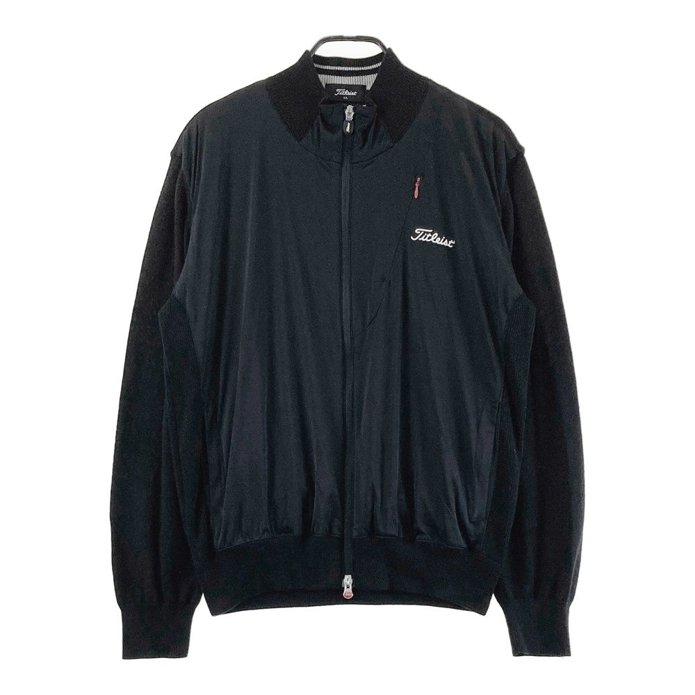  サイズ：LL TITLEIST タイトリスト  蓄熱 ニット ジップジャケット  ブラック系 [240101532979] ゴルフウェア メンズ ストスト ジャケット