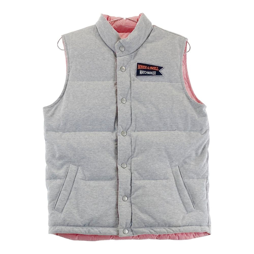 サイズ M ROUGH-SWELL ラフアンドスウェル リバーシブル ダウンベスト グレー系 240101550648 ゴルフウェア メンズ ストスト