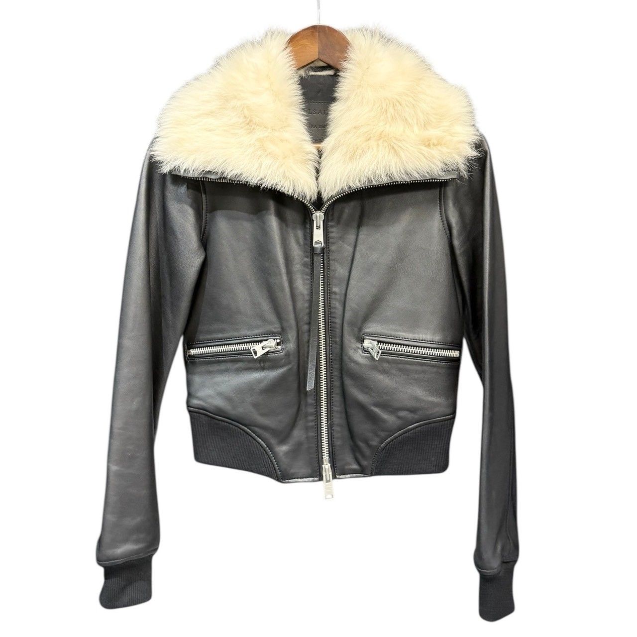 ALLSAINTS オールセインツ WISLEY SHEARLING LEATHER JACKET ファー付 
