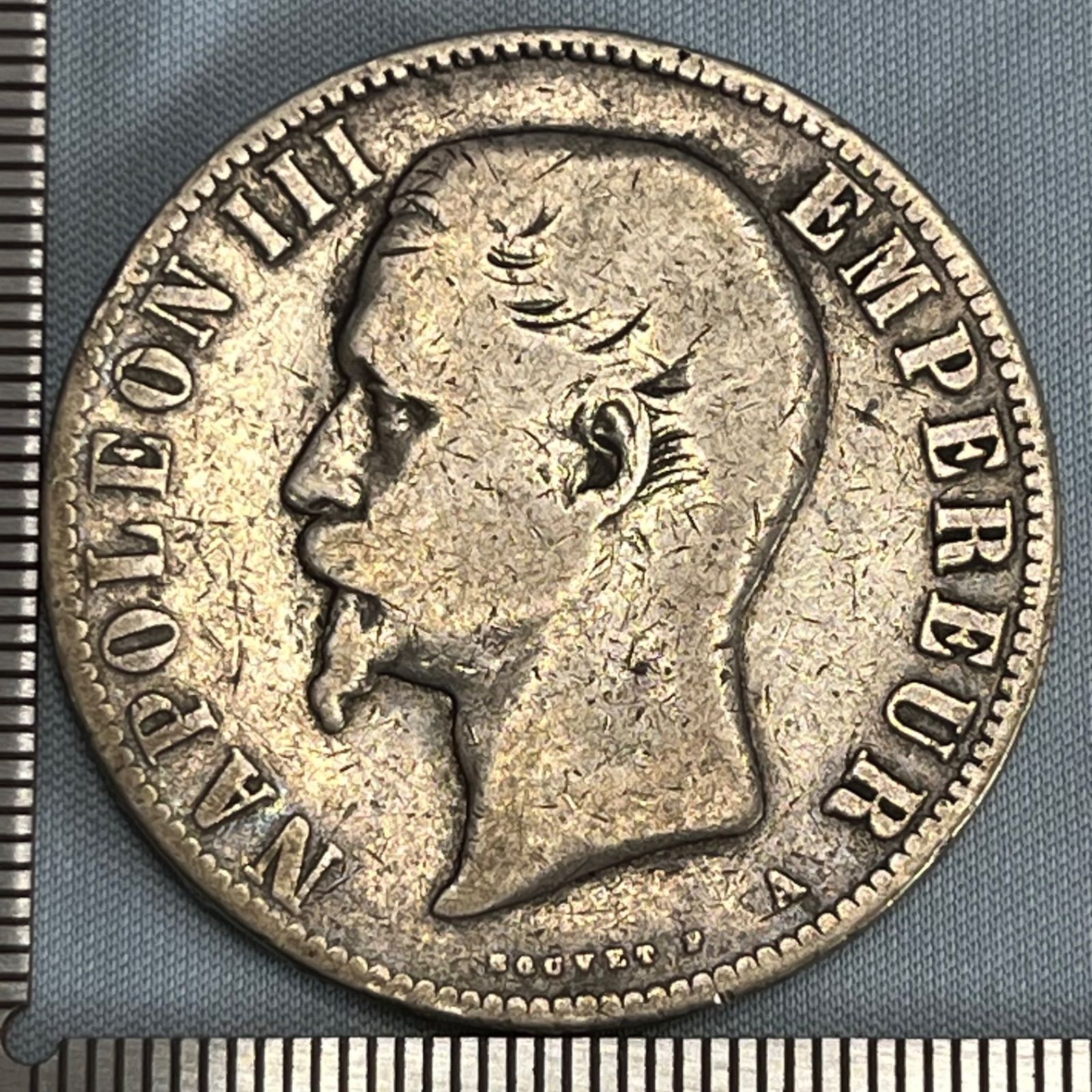 銀貨 1855年 フランス ナポレオン3世 5フラン銀貨 第二帝政の威光と栄光の鷲 145