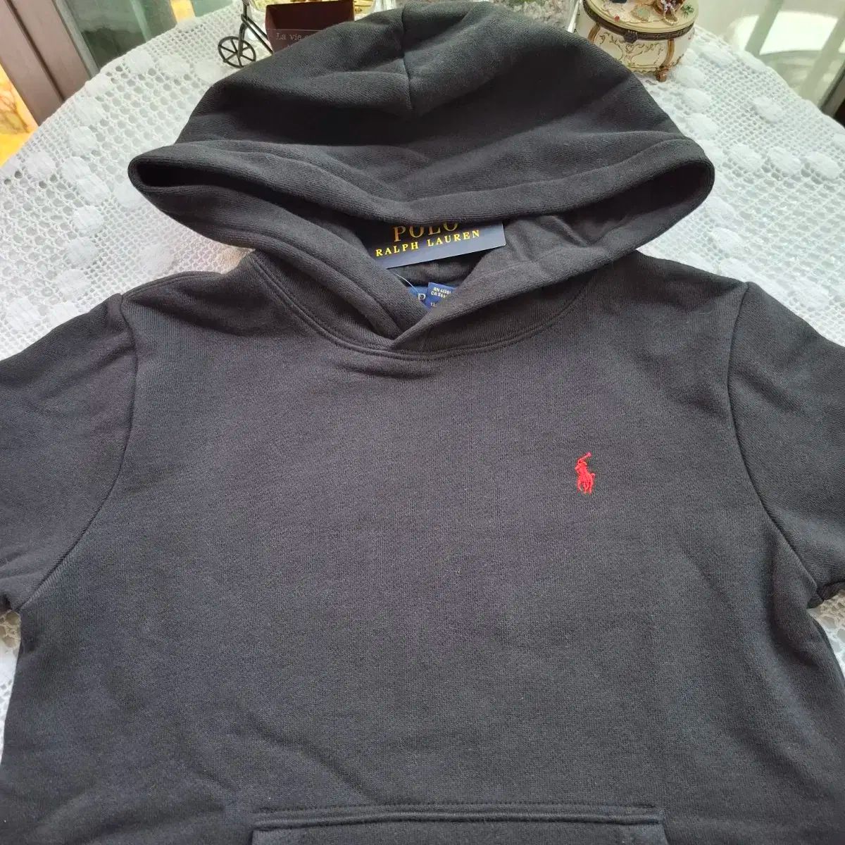 Polo Kids ブラック フード -