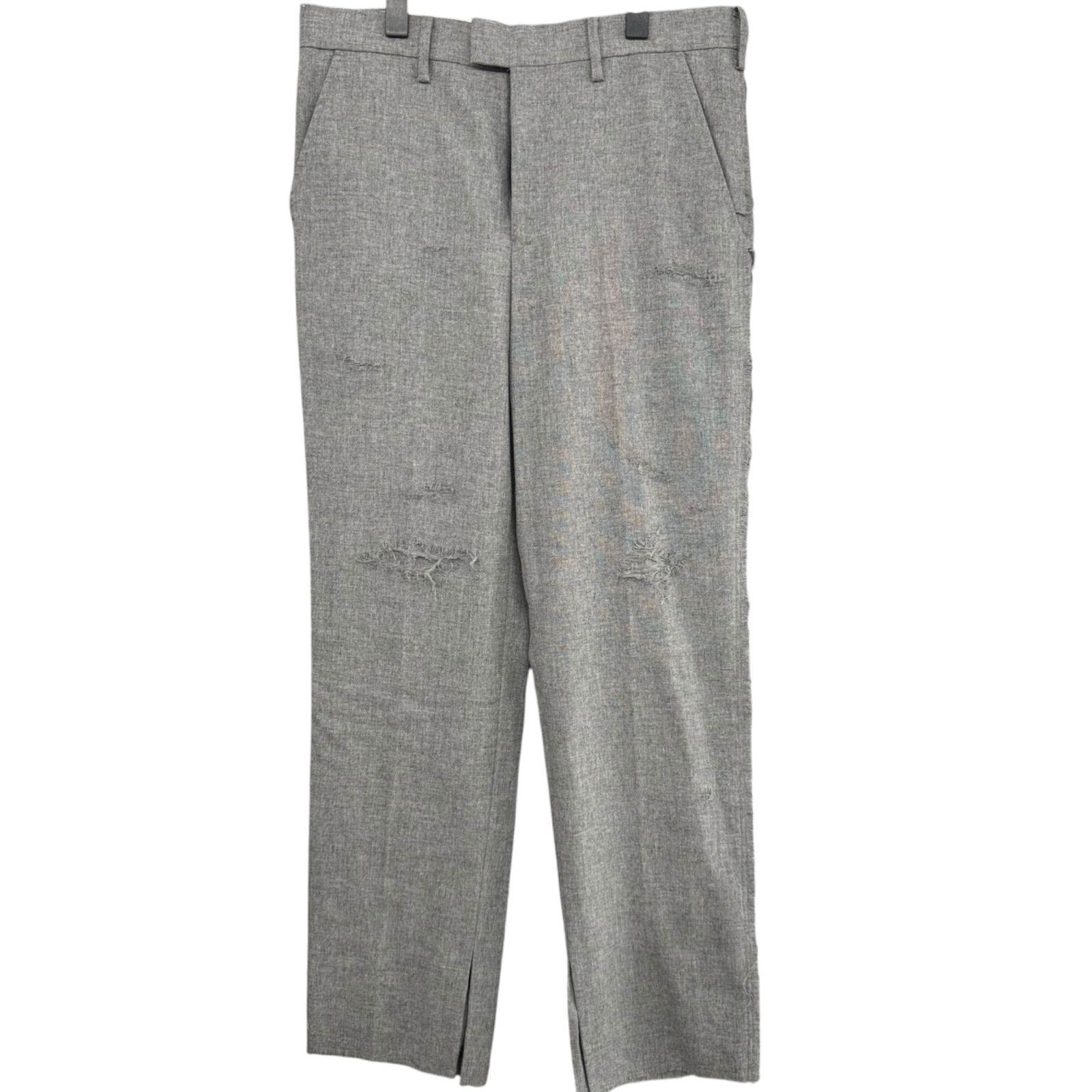 DOUBLET 22SS RECYCLE WOOL DAMAGE PANTS ダブレット リサイクル ウール ダメージ加工 パンツ