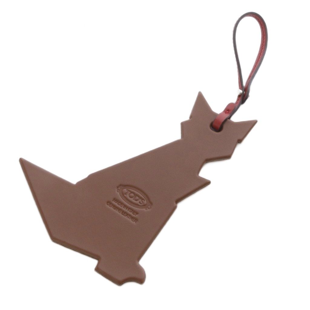 トッズ TOD S フォックスチャー キーホルダー レザー 赤 レッド オレンジ