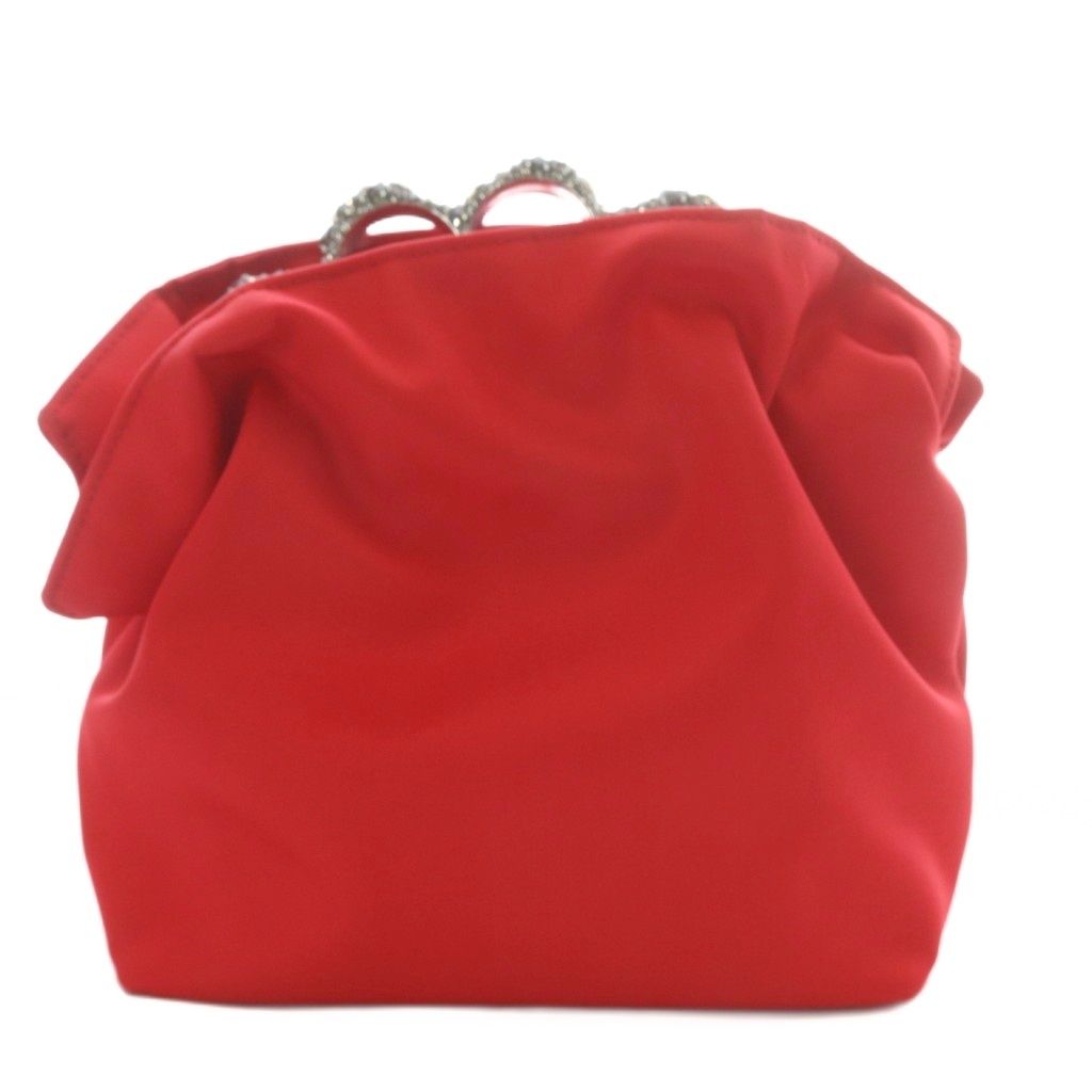 デイジーリンフォクシー DAISY LIN For FOXEY ナックルハンドル パーティバッグ レッド |YO24