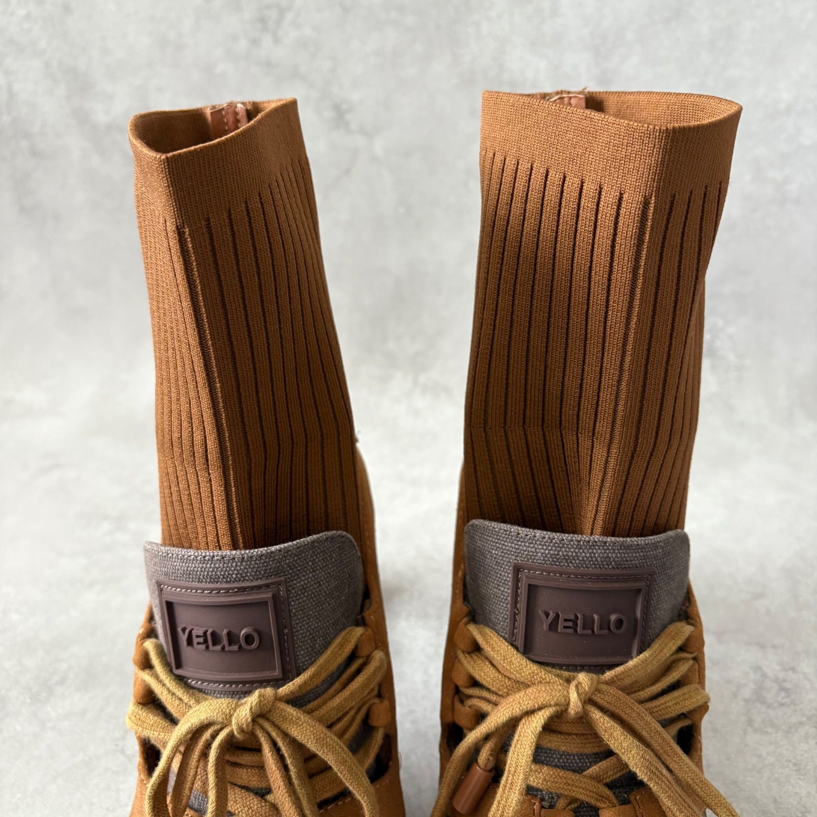 イエロー ソックスブーツ