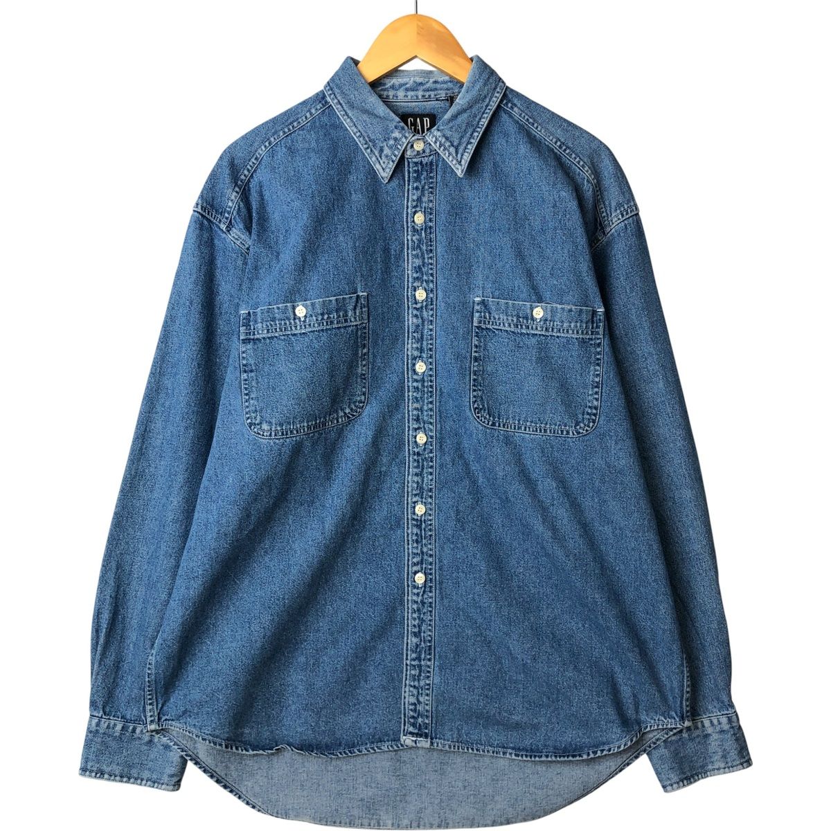古着 90年代 ギャップ GAP DENIM オールドギャップ 長袖 デニムシャツ メンズXL相当 ヴィンテージ/eaa590954