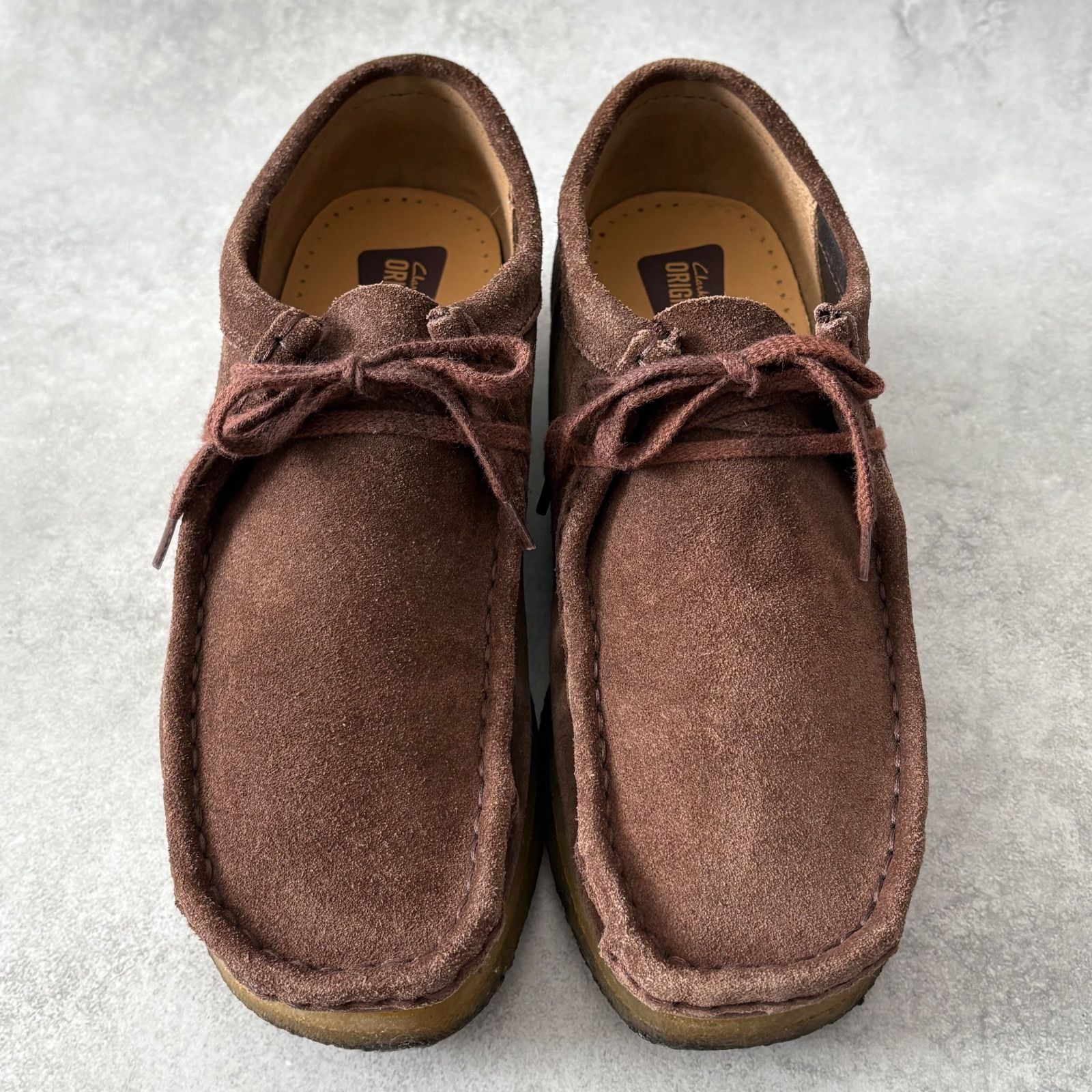 Clarks クラークス Wallabee ワラビー モカシンブーツ レザーシューズ クレープソール 茶 UK8 26cmサイズ