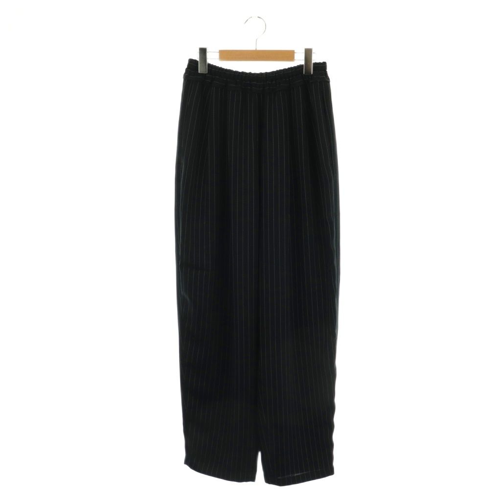 エンフォルド ENFOLD 24SS STRIPE RELAX EGG WIDE-PANTS パンツ ストライプ ワイド 38 ネイビー |HK OS