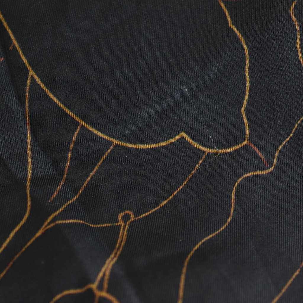 【週替わりSALE】 バナナタイム BANANATIME 総柄シルクパンツ テーパード S 紺 ネイビー AT OS SH