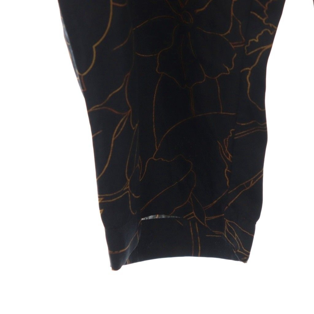 総柄シルクパンツ テーパード