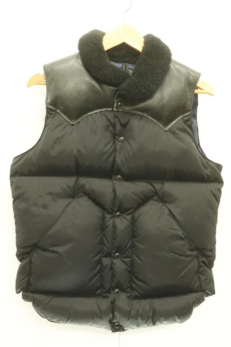 BEAMS メンズダウンベスト 38 ダウンベスト BEAMS x Rocky Mountain Featherbe 38 黒 ブラック 無地