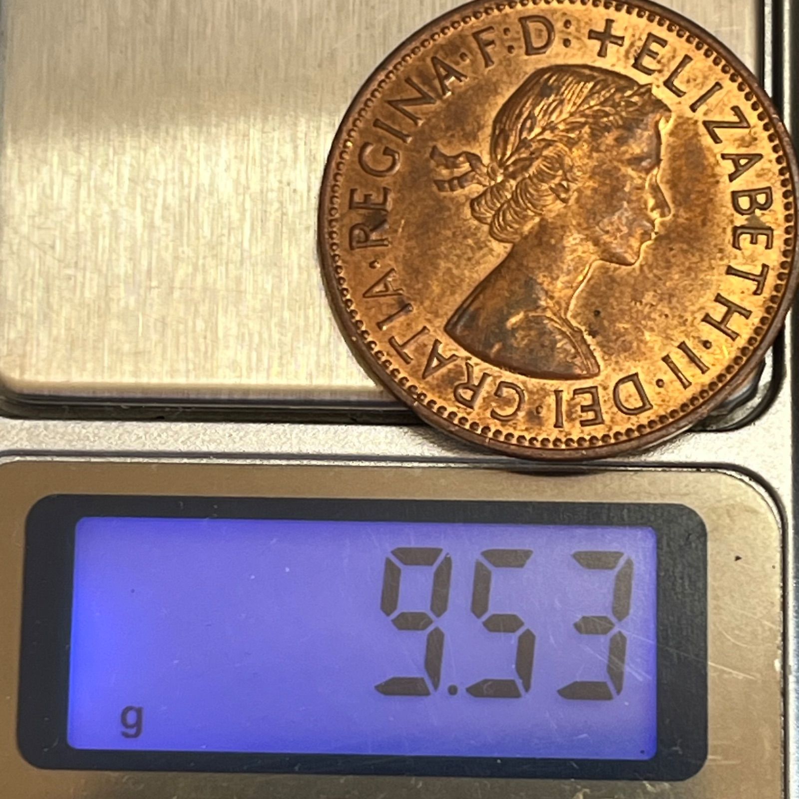 銅貨】1967年 イギリス エリザベス2世 ワンペニー（One Penny