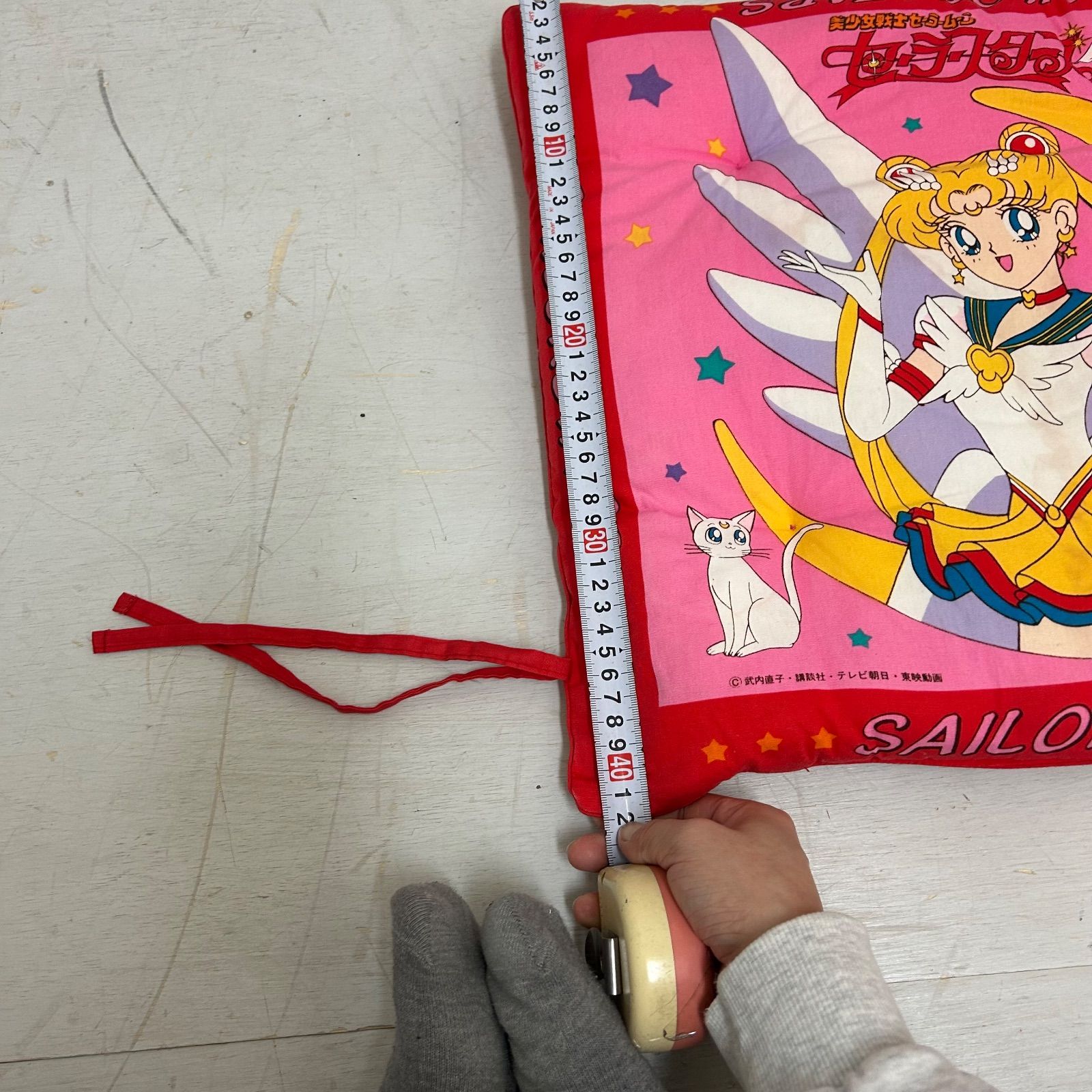 セーラームーン　スターズ　座布団　レトロ セーラームーン セーラースターズ 座布団 クッション レトロ ピンク