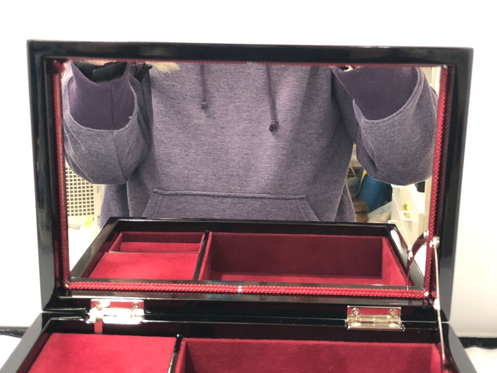 宝石箱 オルゴール付きアクセサリーケース 会津塗 ジュエリーボックス