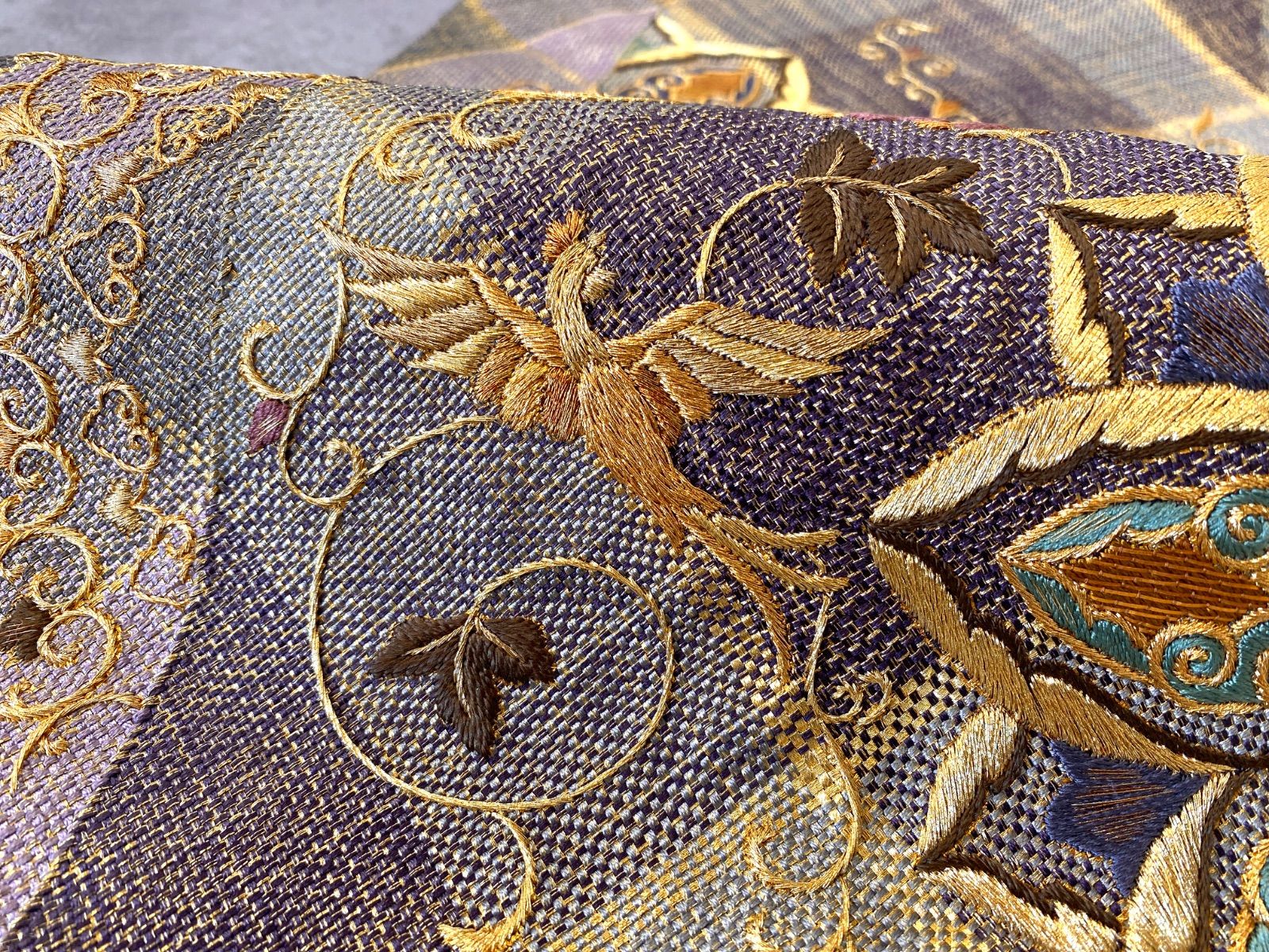 美品 逸品 豪華 総刺繍 ひなや工房 綾組織 正絹 袋帯 O0979 - メルカリ