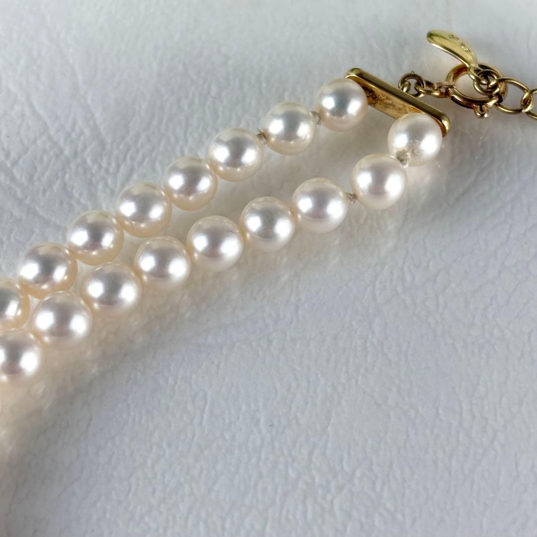 346☆タサキ K18 パール 約4.9-5.3mm 2連 ネックレス - メルカリ