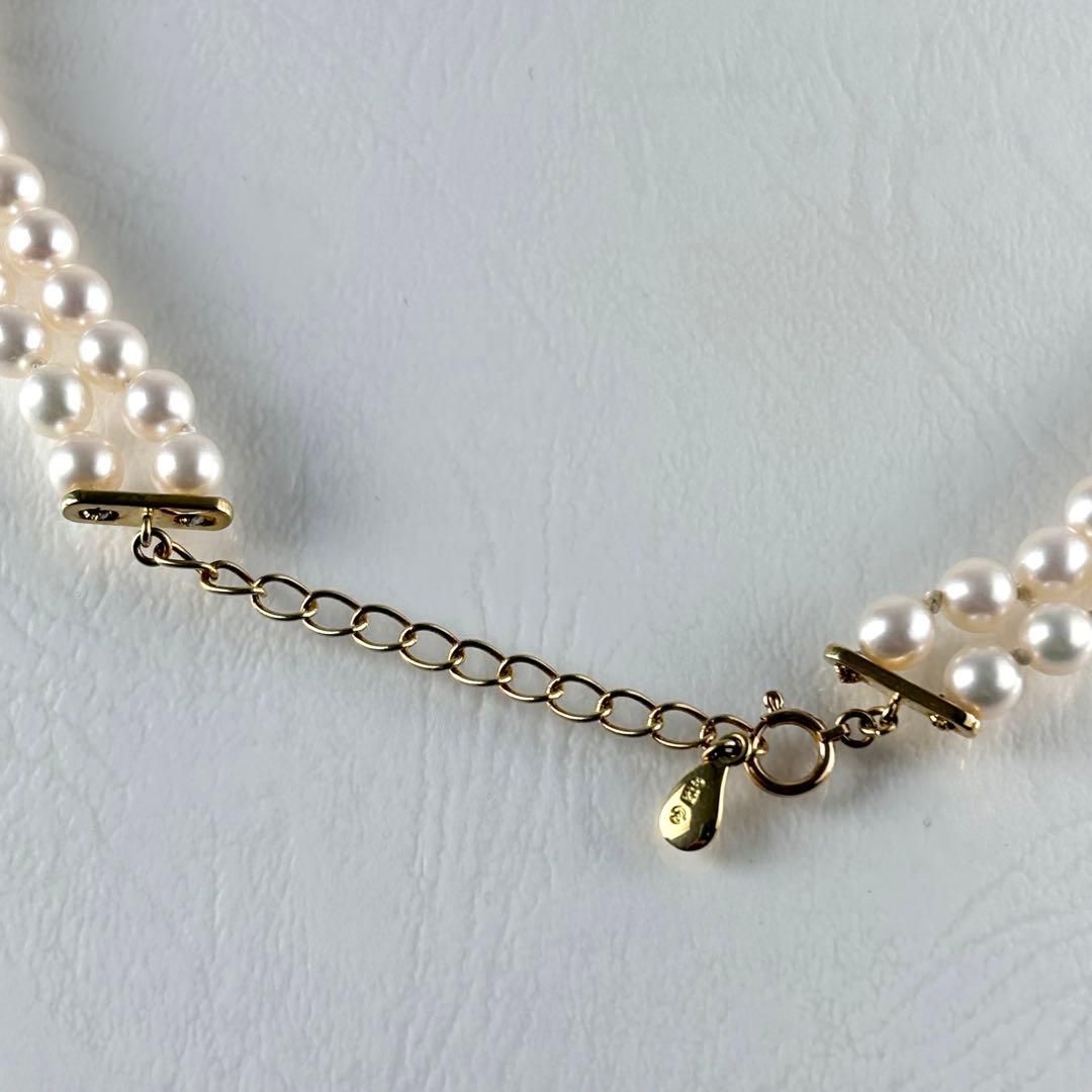 346☆タサキ K18 パール 約4.9-5.3mm 2連 ネックレス - メルカリ