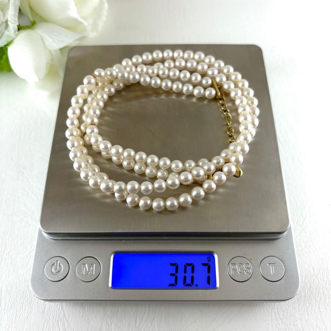 346☆タサキ　K18 パール　約4.9-5.3mm 2連　ネックレス 346☆タサキ K18 パール 約4.9-5.3mm 2連 ネックレス - メルカリ