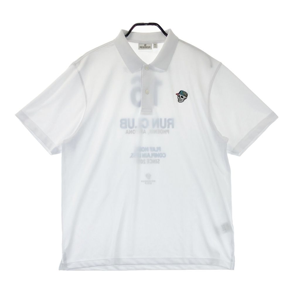 サイズ XL DEVEREUX GOLF デヴァローゴルフ 763572004 半袖ポロシャツ ホワイト系 240101545200 ゴルフウェア メンズ ストスト